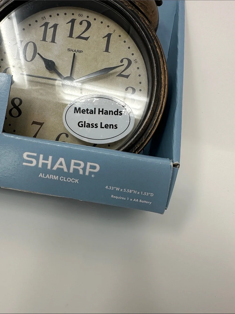 Sharp Vintage-Style Bronze Alarm Clock Decor